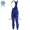 Fietsbroek Lang met Bretels 2022 BikeExchange Jayco Winter Thermal Fleece Blauw